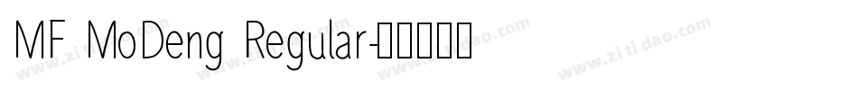 MF MoDeng Regular字体转换